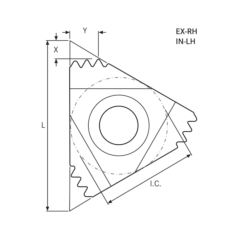 ATORN Full-profile thread cutting insert UN ERM HC5615 - 2 ATORN Full-profile thread cutting insert UN ERM HC5615 - 2