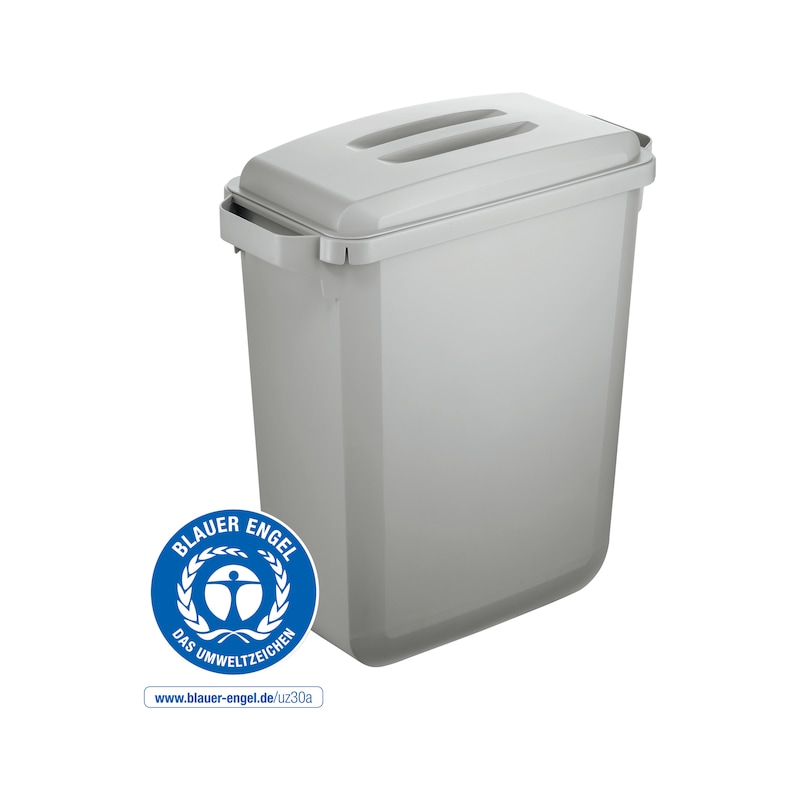Durable DURABIN 60 – Bidone Rettangolare 60 Litri Con Maniglie, 590x282x600 Mm, Bianco, Per Rifiuti E Alimenti