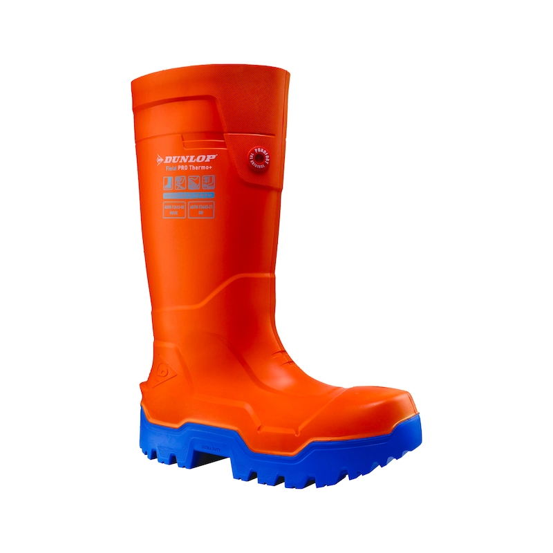DUNLOP Gummistiefel FieldPRO Purofort Thermo+, orange, S5, Größe 41