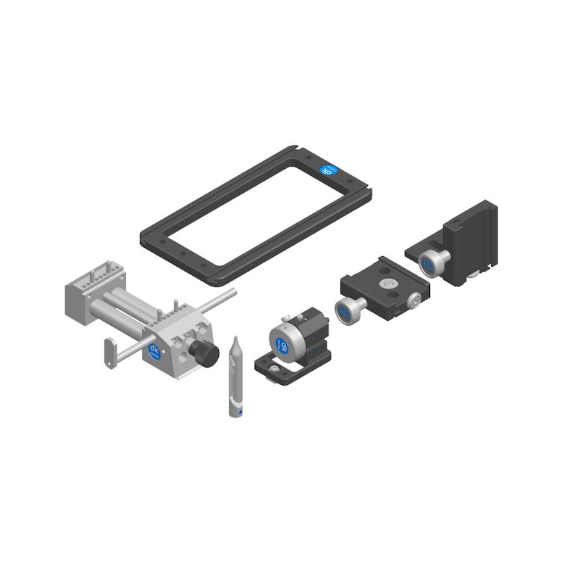 DK FIXIERSYSTEME SCHIENENFIX Ausbau-Fixierset für Fräs-, Biege-, Stanz ...