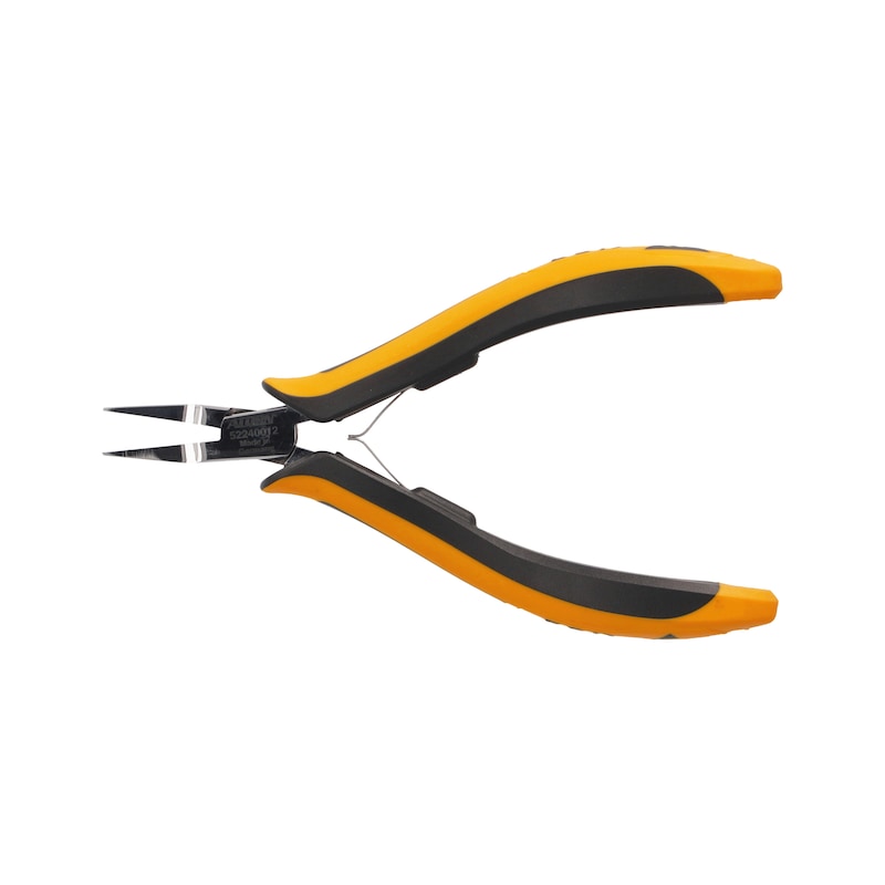 ATORN ESD precision electronics flat nose pliers, 130 mm, short jaws without cut - Precision electronics flat nose pliers ESD, straight short and smooth jaws