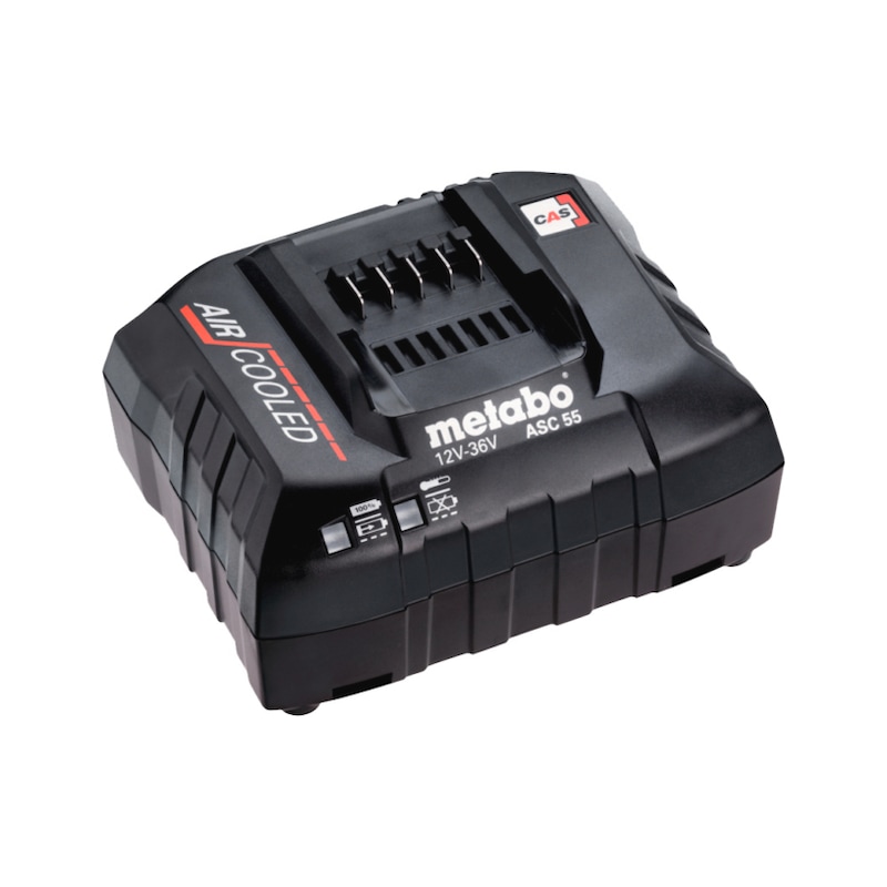 METABO ASC 55 EU charger for batteries from 12–36 V - Universal quick charger ASC 55, 12–36 V, "AIR COOLED", EU
