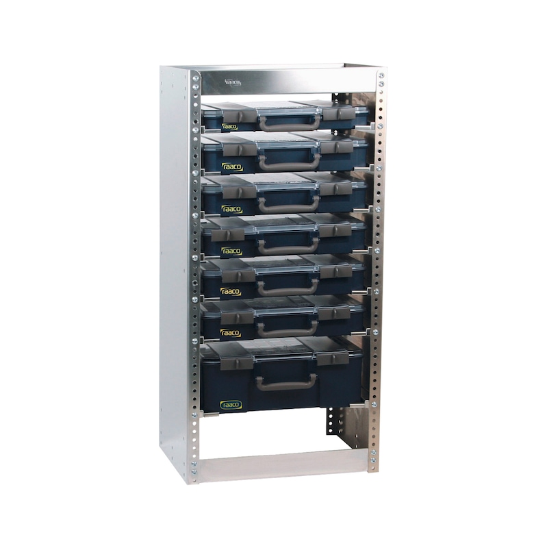 RAACO CarryLite S295 rack equipped with seven CarryLite cases