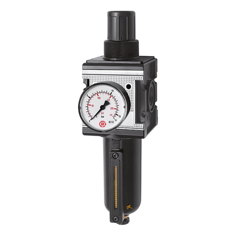 Filterregler mit Wasserabscheider, Manometer, Wartungseinheit, Regler, Eco- Line