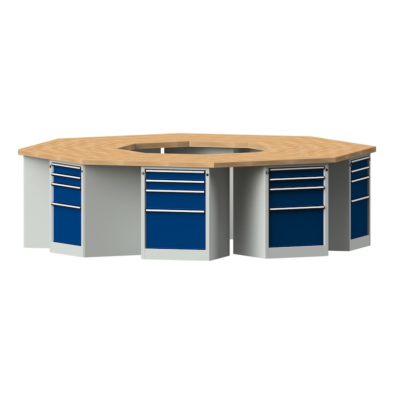 ANKE Group workbench, model 807, BMP 50 mm, RAL 7035/RAL 5010 ...