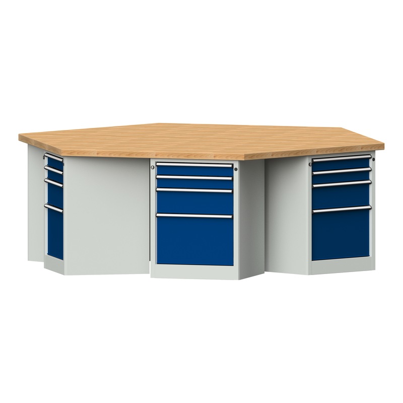ANKE Group workbench, model 603, BMP 50 mm, RAL 7035/RAL 5010 ...