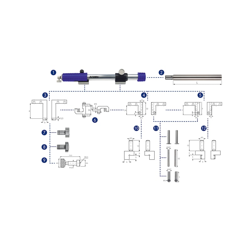 ATORN comparison measuring instrument version 2 - Universal comparison measuring instrument for internal and external measurements
