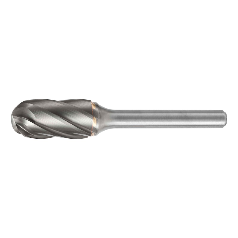 Hartmetall-Frässtift, WRC, Walzenrundform, HP-6-VERZAHNUNG, BLUE-TEC-beschichtet Hartmetall-Frässtift, WRC, Walzenrundform, HP-6-VERZAHNUNG, BLUE-TEC-beschichtet