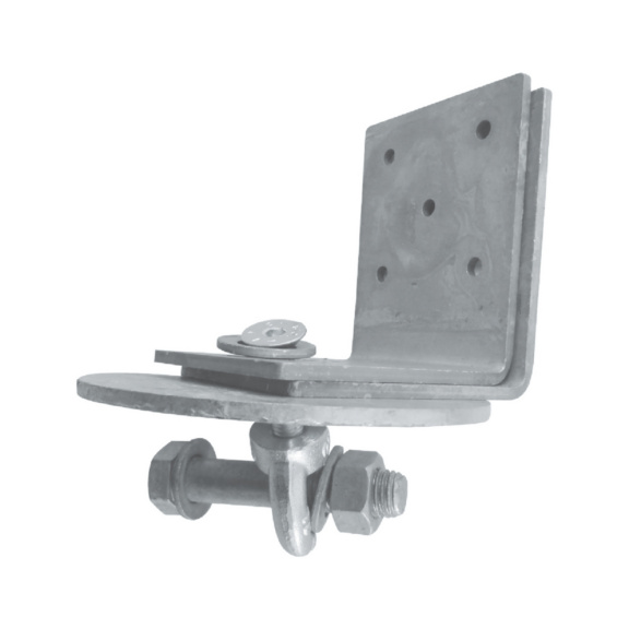 Adjustable U-Bracket for screw pile - HOLDER BRACKET 45-90X75