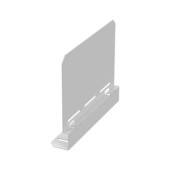 Solid bottom cable tray white, mounting plate RDP-O