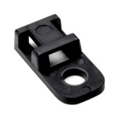 Hellermann cable tie holders, CTAM set, PA, screw fastening