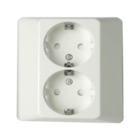 Flush-mounted outlet with cover plate IP21 Exxact