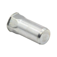 Rivet nut, reduced half-hex, closed ZP