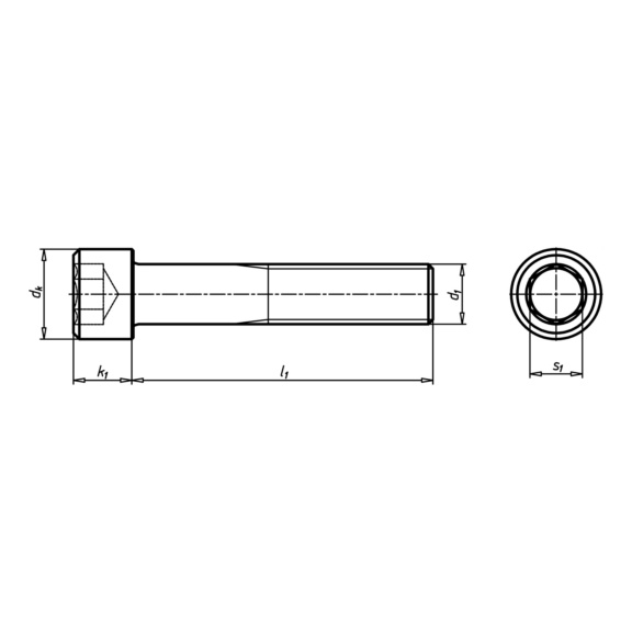 Hexalobular screw, cylindrical head - ISO 4762/DIN 912 BRS M6X20