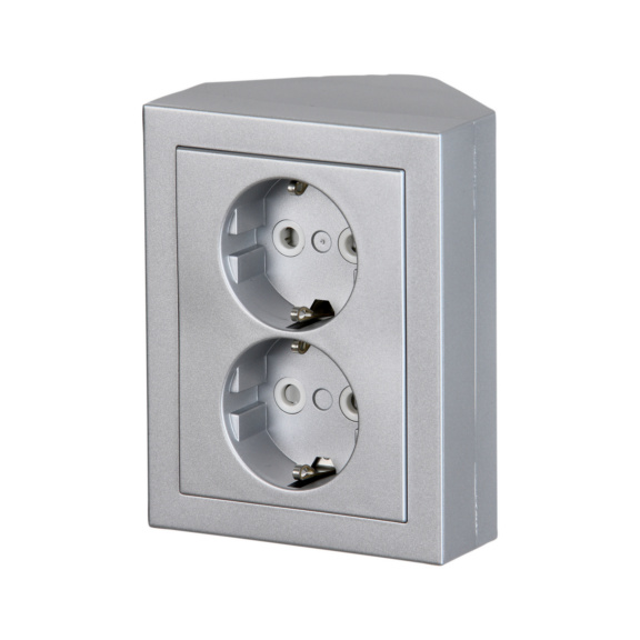 Surface-mounted corner outlet IP21 Impressivo - SOCKET OUTLET 402EE-83