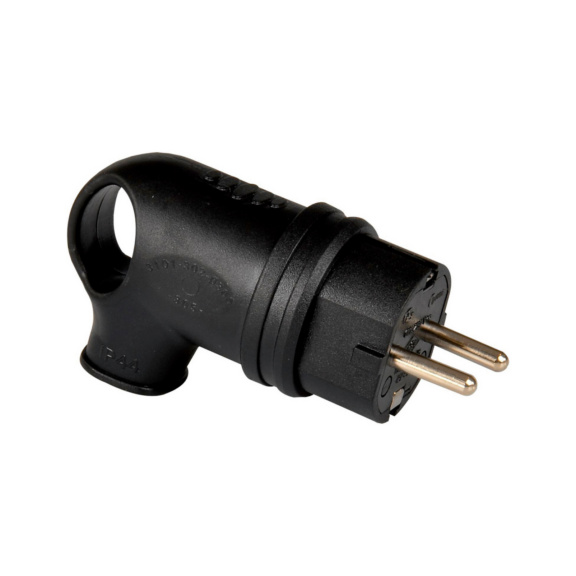Suojamaadoitettu pistotulppa uros - KULMAPISTOTULPPA SCHUKO 16A IP44 KUMI MU
