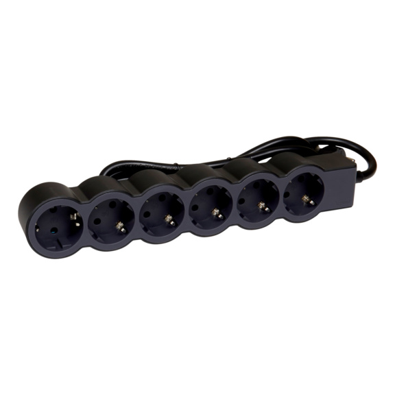  - MOES SCH 6X2P+E  1.5M 1.5MM2 BK