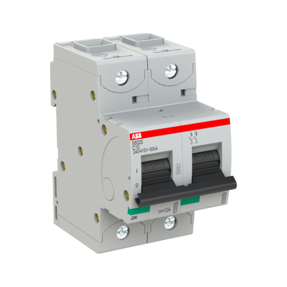Miniature circuit breaker S800 - CIRCUIT BREAK 2-PLE  C10A 50KA S802S-C10