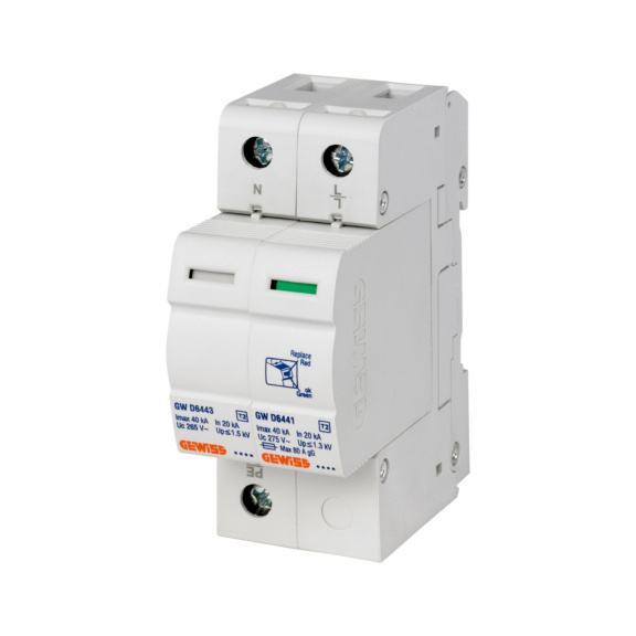 Ylijännitesuoja LST Gewiss - YLIJÄNNITESUOJA KIINTEI. 1-NAP+N GWD6407