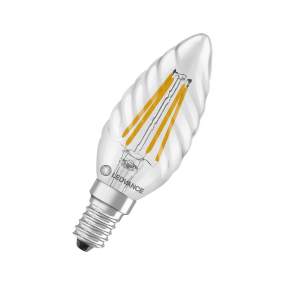 LED candle lamp CLASSIC B LED PERFORMANCE non-dimmable, clear E14 - LED-LAMP CLBW 3,4W/827 470lm E14 CL