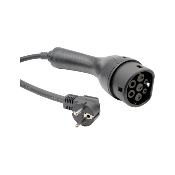 Latauskaapeli ohjausyksik&ouml;ll&auml; Type-2 Deltaco - LATAUSKAAPELI SCHUKO TYPE2 6–16A 5,5M