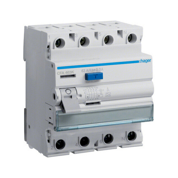 Vikavirtasuojakytkin CFA - VIKAVIRTASUOJAK. 4-NAP A 4X63A CFA463K