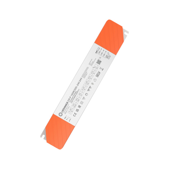 Vakioj&auml;nnitel&auml;hde 24V sis&auml;k&auml;ytt&ouml;&ouml;n DR on/off Performance - LED-MUUNTAJA DR PFM 150W 24V IP20
