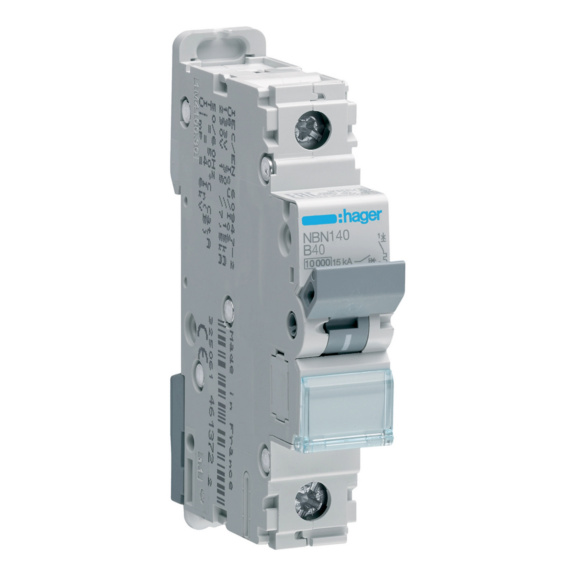 Miniature circuit breaker NBN Hager - MCB NBN140 1X40A B-CURVE 10KA