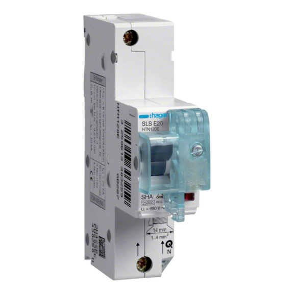 Miniature circuit breaker HTN selective Hager - SELECTIVE MCB HTN120E 1X20A E-CURVE 25KA