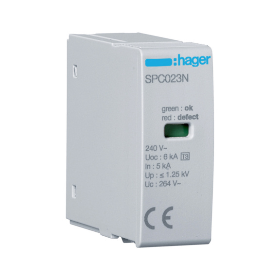 Ylij&auml;nnitesuojapatruuna T3 1-napainen Up 1.25kV Hager