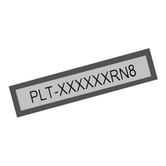  - POLYES. LABEL PLT 10000PCS 20X8MM SILVER