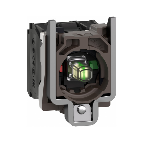 Frame/light module combination Harmony XB4 - ILLUMINATED BUTTON 24VAC/DC 1NO ZB4BW0B1