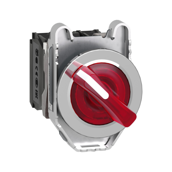 Switch knob Harmony XB4 - ILLUMINATED SELECTOR 2-POS RD LED XB4FK1
