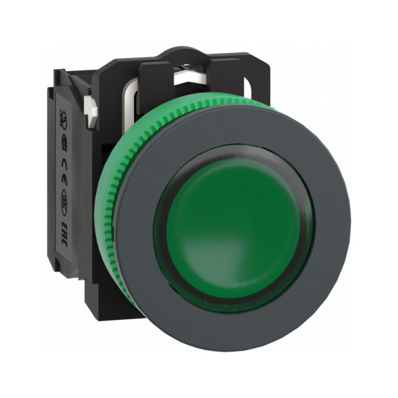  - ILLUMINATED BUTTON 110-120VAC 1NO GN XB5