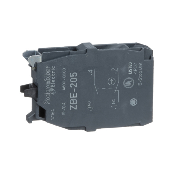 Frame/light module combination Harmony XB4 - CONTACT BLOCK 1NO ZBE205 HARMONY