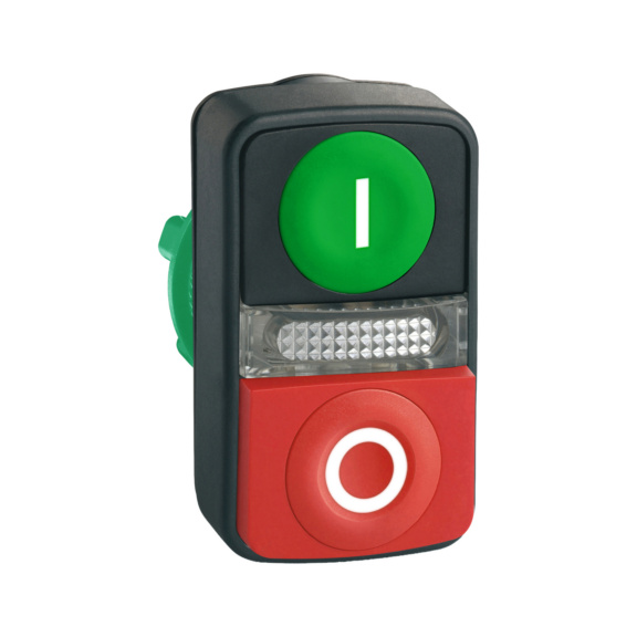 - DOUBLE PUSH BUTTON RD GN WH ZB5AW7L3741