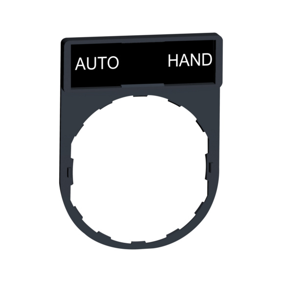 Button/indicator plate XB4/5 Harmony - BUTTON-/INDICATOR.LEGEND PLATE BK WH ZBY