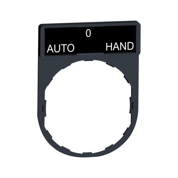 Button/indicator plate XB4/5 Harmony - BUTTON-/INDICATOR.LEGEND PLATE BK WH ZBY