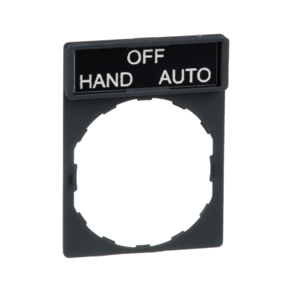 Button/indicator plate XB4/5 Harmony - BUTTON-/INDICATOR.LEGEND PLATE BK WH ZBY