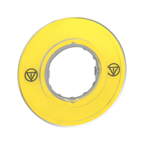 Button/indicator plate XB4/5 Harmony - BUTTON-/INDICATOR.LEGEND PLATE YE ZBY912