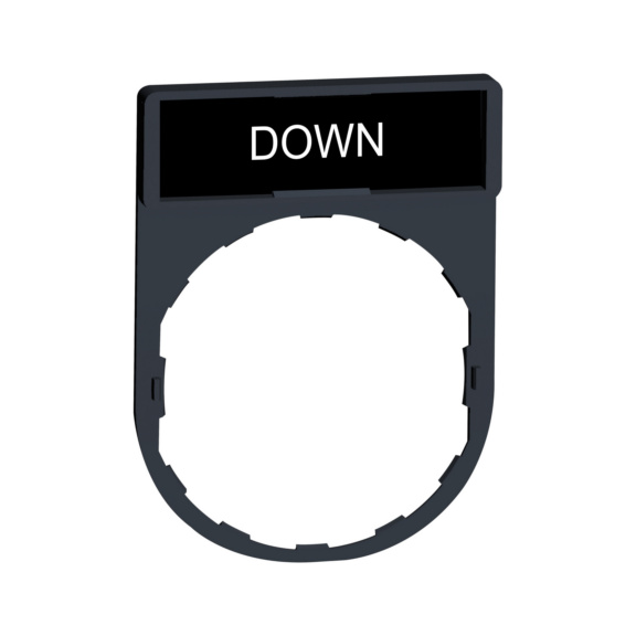 Button/indicator plate XB4/5 Harmony - BUTTON-/INDICATOR.LEGEND PLATE BK WH ZBY