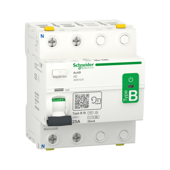 Residual Current Circuit Breaker (RCCB) Acti 9 ilD B type - RCCB 2-POL B25A 30MA SI