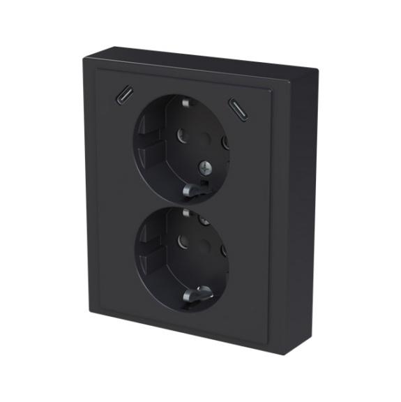  - SOCKET 2G 16A UKJ 0X USB C+C ANT IMP