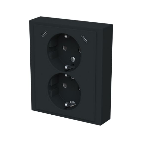  - SOCKET 2G 16A UKJ 0X USB C+C MBK IMP
