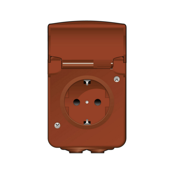  - SOCKET AQUAB 1S/16A/250V/IP44 PPR 0X RD
