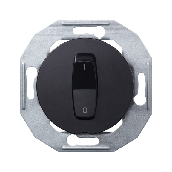 Flush-mounted switch - SWITCH 2 10A 230V IP21 UKJ 2X BK RENOVA