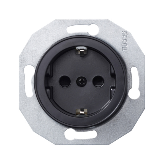 Flush-mounted outlet  IP20/IP21 Renova - SOCKET OUTLET 1P 16A IP21 BK RENOVA