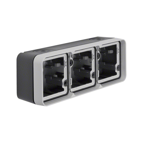  - SURFACE BOX 3-GANG W.1 HORIZONTAL GY