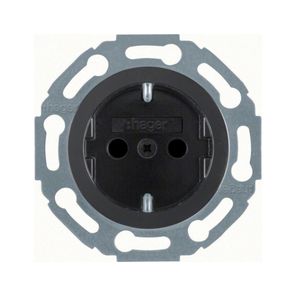  - SOCKET OUTLET 1G 250V UKJ CENTRE PLA. BK