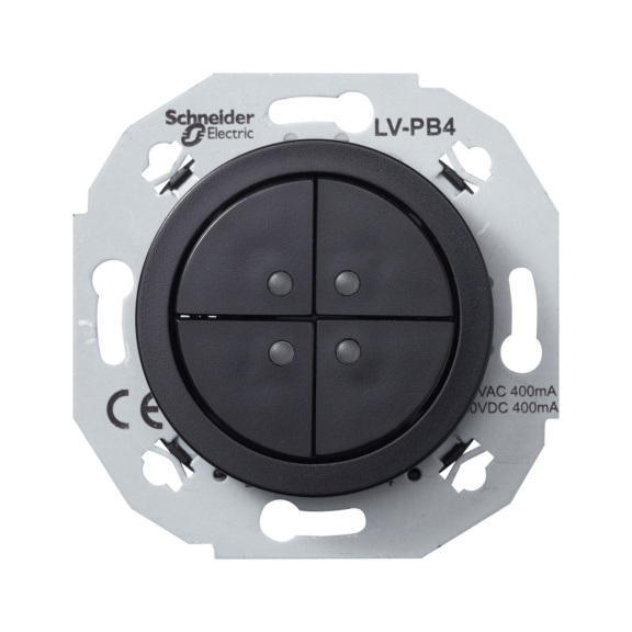 - LOW VOLTAGE BUTTON 4 RECESSED BK RENOVA